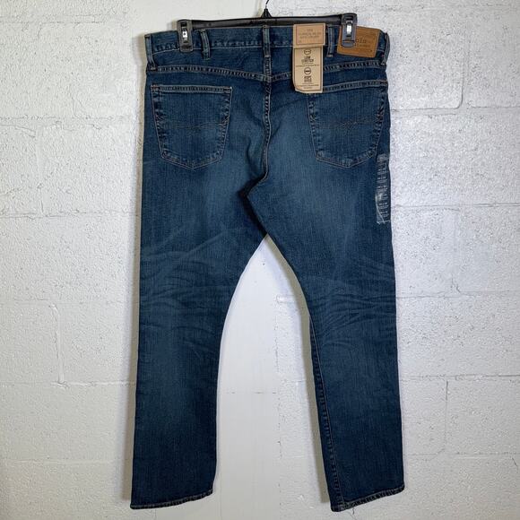 Polo Ralph Lauren Men's Varick Slim Straight Jeans Rinsed Blue 38x32 $90